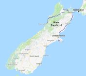 South Island New Zealand map